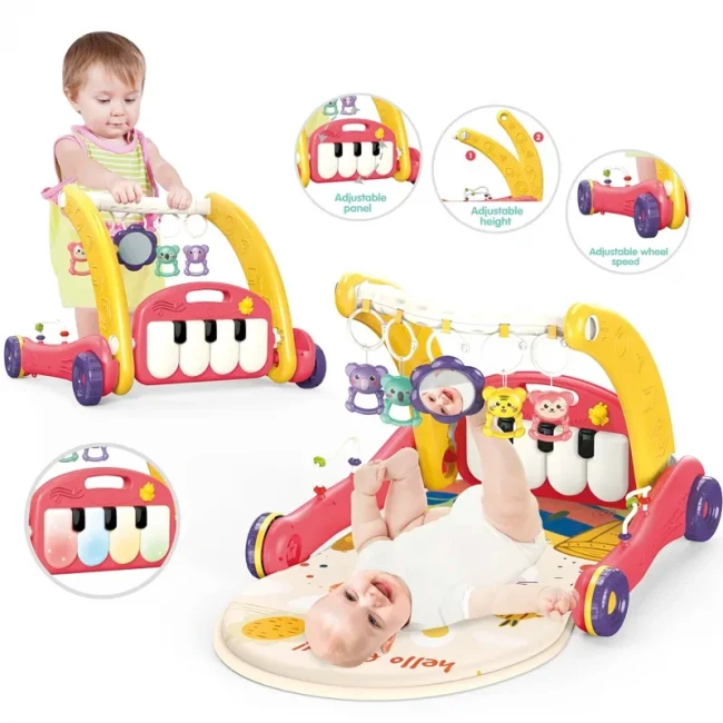 Ходунки-каталка коврик Rack & Walker 6014 2 в 1 (погремушки-подвески, пианино, мелодии, пальчиковые лабиринты) Ходунки-каталка коврик Rack & Walker 6014 2 в 1 (погремушки-подвески, пианино, мелодии, пальчиковые лабиринты)