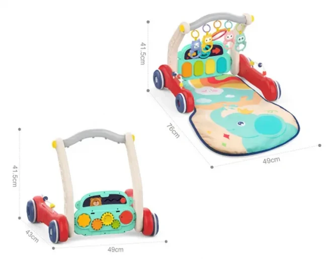 Ходунки-каталка коврик Rack & Walker HE 0640 2 в 1 (подсветка, мелодии, погремушки, пианино) Ходунки-каталка коврик Rack & Walker HE 0640 2 в 1 (подсветка, мелодии, погремушки, пианино)