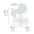 Коляска для кукол DeCuevas 81045 Provenza (классическая, корзинка, сумка, подушка, зонтик)