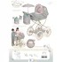 Коляска для кукол DeCuevas 81045 Provenza (классическая, корзинка, сумка, подушка, зонтик)