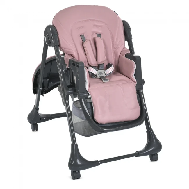 Стульчик для кормления Bambi M 3233L-G Pink (съемный столик, корзинка, чехол, 4 колеса)