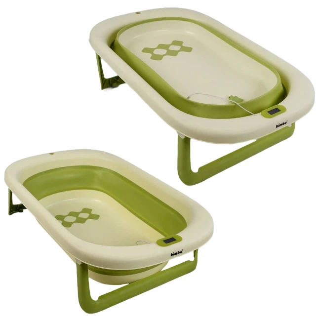 Ванночка дитяча Bimbo BM-60530, розкладна, термометр, матрац Ванночка дитяча Bimbo BM-60530, розкладна, термометр, матрац