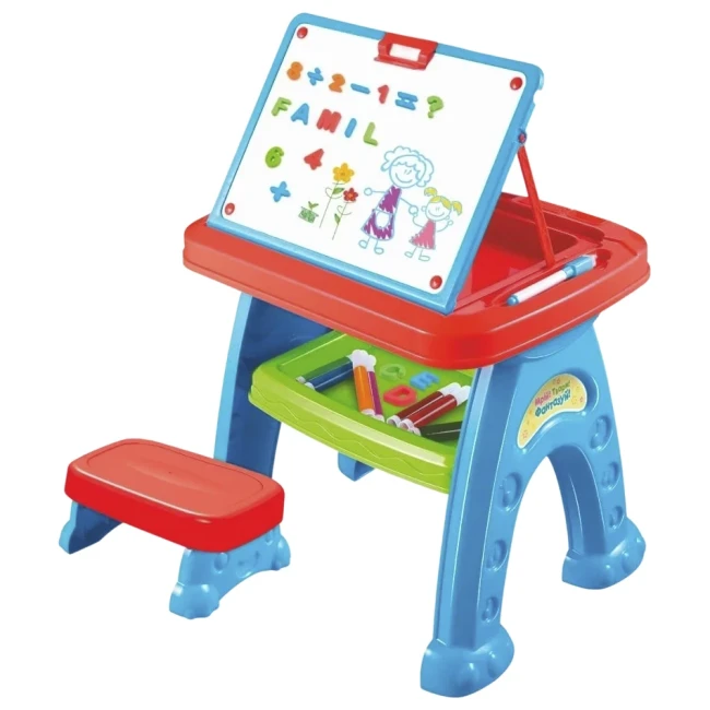 Детский мольберт с проектором Limo Toy AK 0005 2в1 (стульчик, магнитная доска, 48 слайдов)