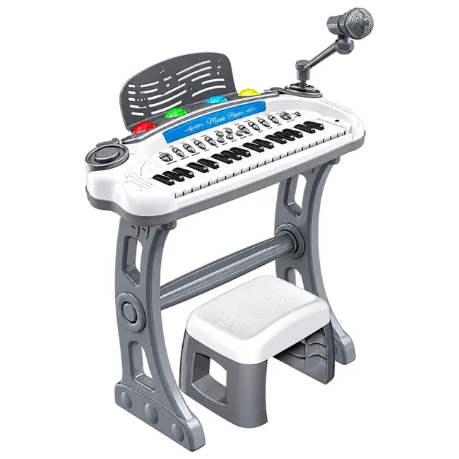 Детское пианино Musical Piano 225A со стульчиком (37 клавиш, микрофон, запись, подсветка, Bluetooth, USB/батарейки) Детское пианино Musical Piano 225A со стульчиком (37 клавиш, микрофон, запись, подсветка, Bluetooth, USB/батарейки)