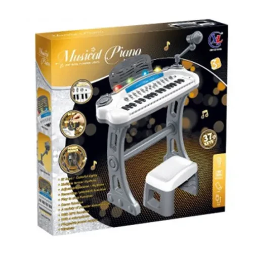 Детское пианино Musical Piano 225A со стульчиком (37 клавиш, микрофон, запись, подсветка, Bluetooth, USB/батарейки) Детское пианино Musical Piano 225A со стульчиком (37 клавиш, микрофон, запись, подсветка, Bluetooth, USB/батарейки)