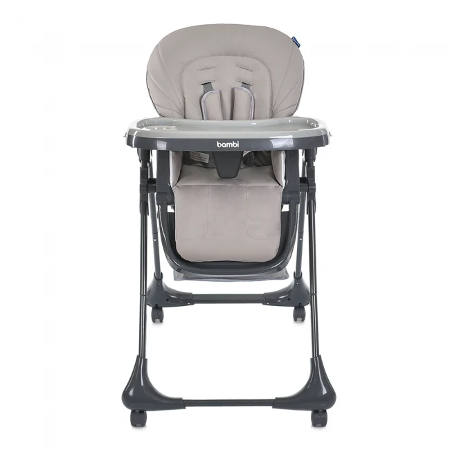 Стульчик для кормления Bambi M 3233L-G Beige (съемный столик, корзинка, чехол, 4 колеса)