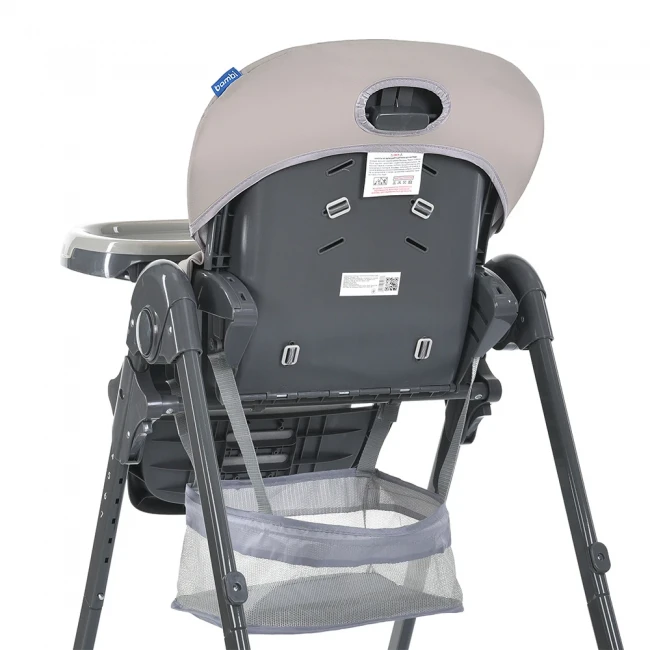 Стульчик для кормления Bambi M 3233L-G Beige (съемный столик, корзинка, чехол, 4 колеса)