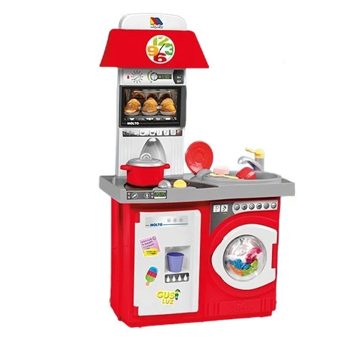 Детская кухня Molto 15162 (высота 85,5 см, духовка, вытяжка, холодильник, стиральная машина) Детская кухня Molto 15162 (высота 85,5 см, духовка, вытяжка, холодильник, стиральная машина)