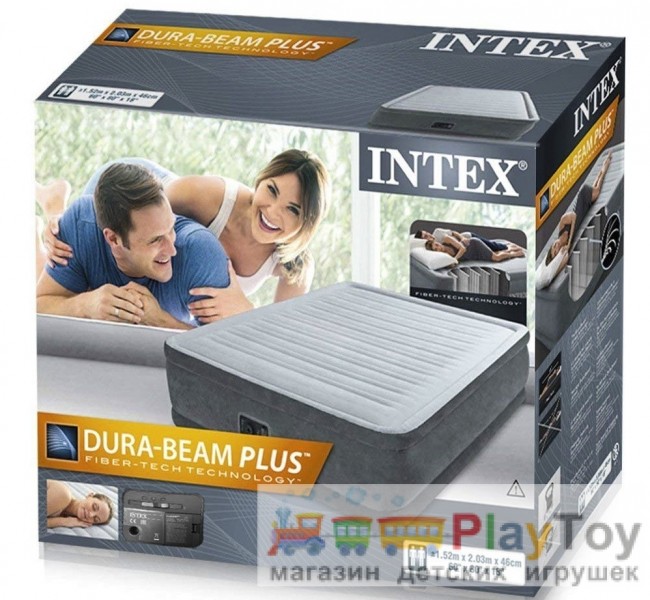 Надувная двухместная кровать Intex (64414) 152 х 203 х 46 см