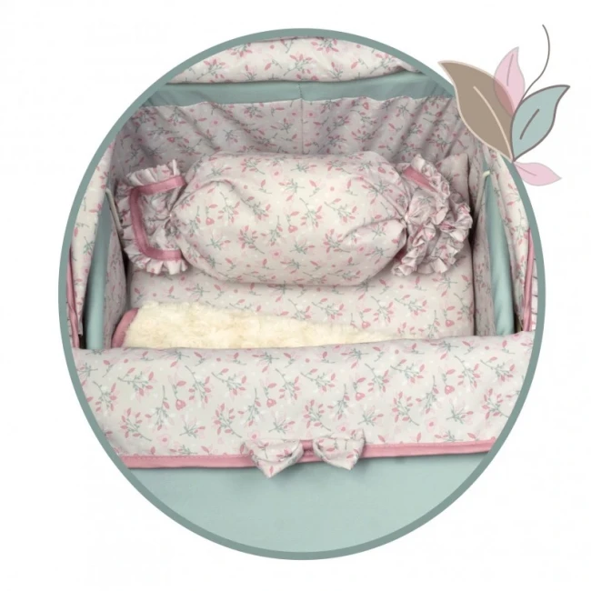 Коляска для ляльок DeCuevas 82045 Provenza (класична, кошик, сумка, подушка, парасолька)