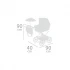 Коляска для ляльок DeCuevas 82045 Provenza (класична, кошик, сумка, подушка, парасолька)