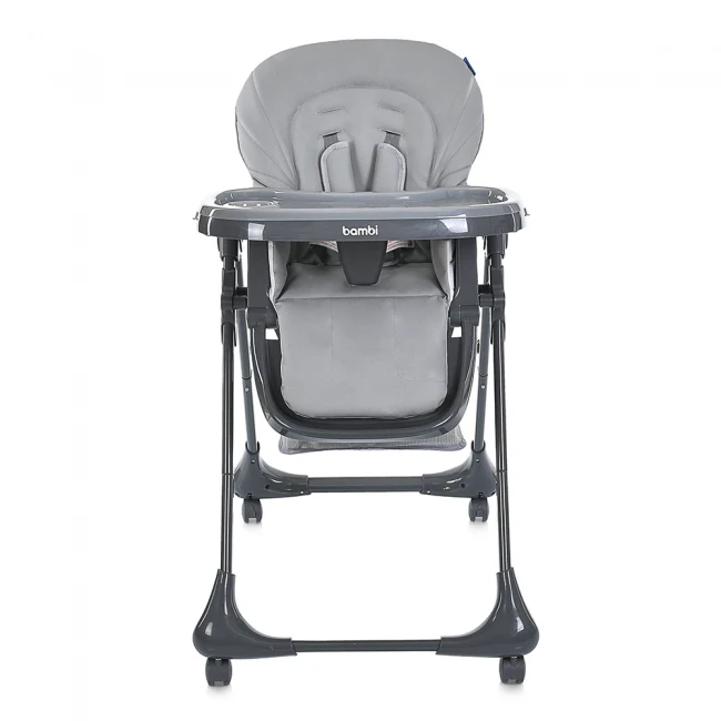 Стульчик для кормления Bambi M 3233L-G Gray (съемный столик, корзинка, чехол, 4 колеса)