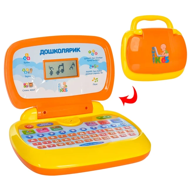 Дитячий ноутбук Limo Toy SK 0022 Дошколярик (навчальний - 8 режимів, ігри, на батарейках)