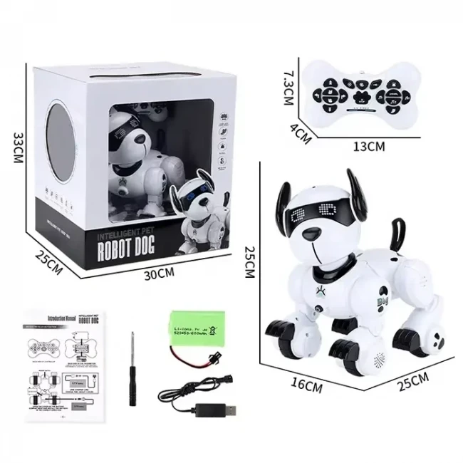 Робот-собака Робопес K27 на радіокеруванні (25 см, акумулятор, світло, звук)