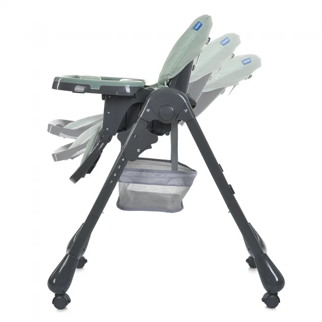 Стульчик для кормления Bambi M 3233L-G Jade Green (съемный столик, корзинка, чехол, 4 колеса)