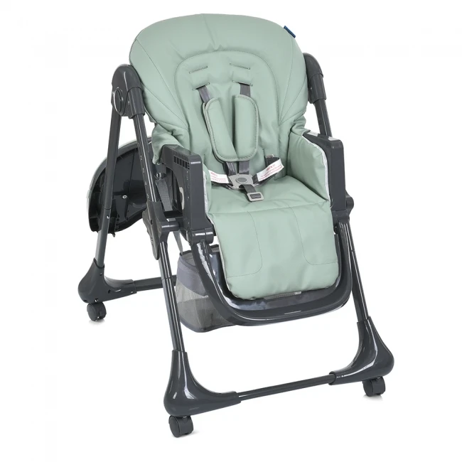 Стульчик для кормления Bambi M 3233L-G Jade Green (съемный столик, корзинка, чехол, 4 колеса)