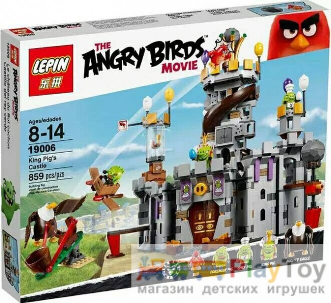 Конструктор Lepin "Angry Birds" (19006) Замок Короля свинок 859 деталей