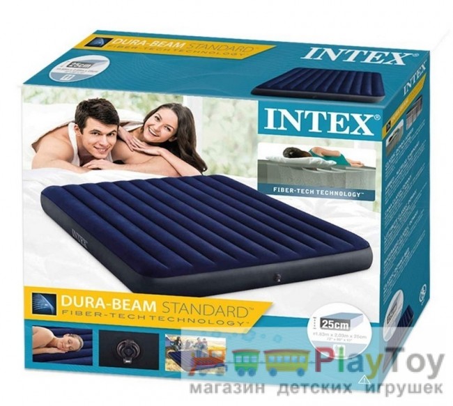 Надувний матрац Intex 64755 - 183х203х25 см Надувний матрац Intex 64755 - 183х203х25 см