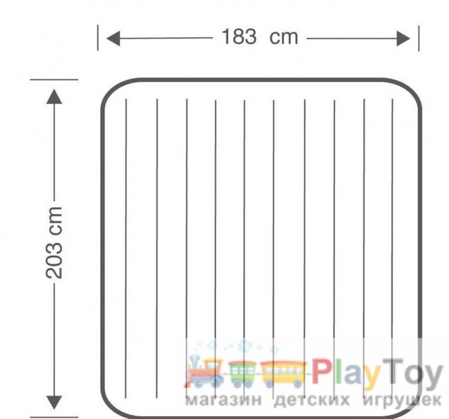 Надувний матрац Intex 64755 - 183х203х25 см Надувний матрац Intex 64755 - 183х203х25 см