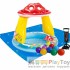 Дитячий надувний басейн Intex 57114-2 Грибочок 102 х 89 см із кульками 10 шт підстилкою насосом