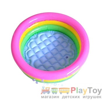 Детский надувной бассейн Intex (57402) Радуга 34 литра,надувное дно,61 x 22 см