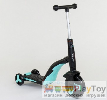 Детский трехколесный самокат-беговел-велосипед Best Scooter (JT 20255) 3 в 1