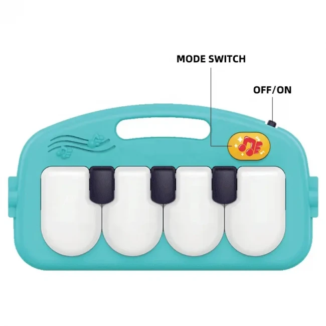 Ходунки-каталка коврик Rack & Walker HE 0637/0638 2 в 1 (погремушки, пианино, мелодии, пальчиковые лабиринты)