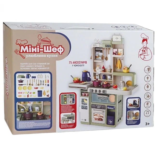 Детская кухня “Мини-Шеф” TK Group ТК-55116 (высота 69 см, свет, звук, вода, парогенератор) Детская кухня “Мини-Шеф” TK Group ТК-55116 (высота 69 см, свет, звук, вода, парогенератор)