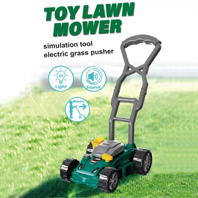 Игрушечная газонокосилка T 2042 на батарейках, подсветка, звук Игрушечная газонокосилка T 2042 на батарейках, подсветка, звук