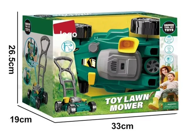 Игрушечная газонокосилка T 2042 на батарейках, подсветка, звук Игрушечная газонокосилка T 2042 на батарейках, подсветка, звук