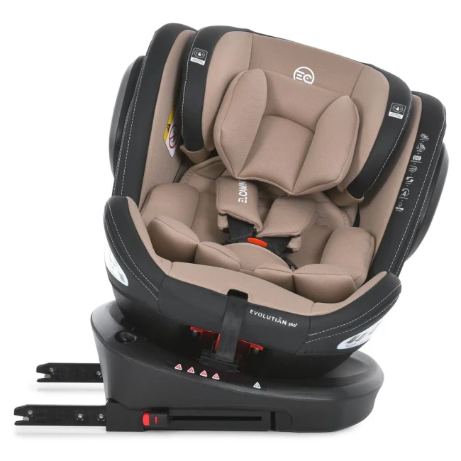 Автокресло El Camino ME 1045 EVOLUTION 2 360⁰  Natural Beige, Isofix+Top Tether, от рождения до 36 кг