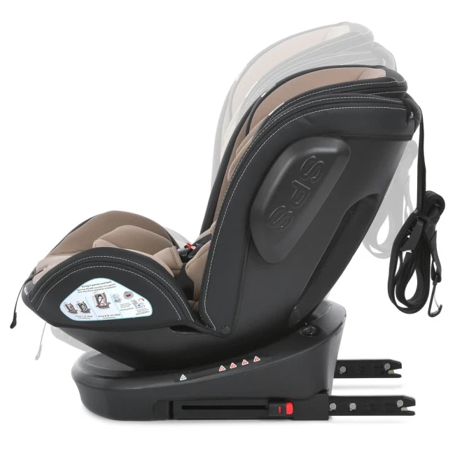Автокресло El Camino ME 1045 EVOLUTION 2 360⁰  Natural Beige, Isofix+Top Tether, от рождения до 36 кг