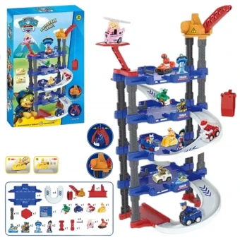 Игровой набор Щенячий патруль PT1390-4 Парковка (щенки на машинках, 5 этажей, кран)