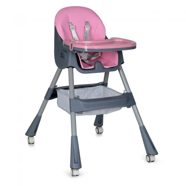 Стульчик для кормления Bambi M 5722 Lilac (съемный столик, корзинка, чехол, 4 колеса)