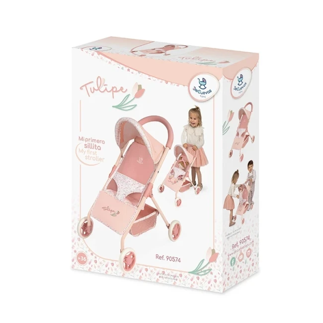 Коляска для кукол DeCuevas 90574 Tulipe (прогулочная, корзинка)