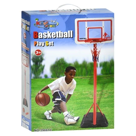 Баскетбольное кольцо MR 1546 (на стойке 149-195 см, щит, сетка, мяч, насос)