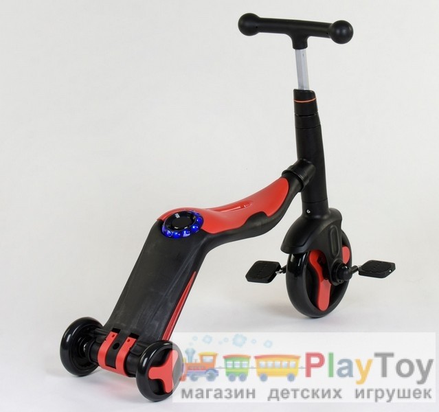 Дитячий триколісний самокат-біговел-велосипед Best Scooter (JT 28288) 3 в 1, Red/Black Дитячий триколісний самокат-біговел-велосипед Best Scooter (JT 28288) 3 в 1, Red/Black