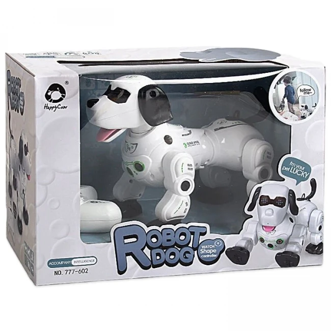 Робот-собака Robot Dog 777-602 A на радиоуправлении (26 см, батарейки, свет, звук, пускает газы) Робот-собака Robot Dog 777-602 A на радиоуправлении (26 см, батарейки, свет, звук, пускает газы)