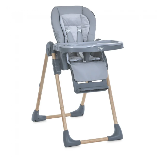 Стульчик для кормления El Camino ME 1115-W CRAFT Gray (съемный столик, дуга с подвесками, чехол, 2 колеса)