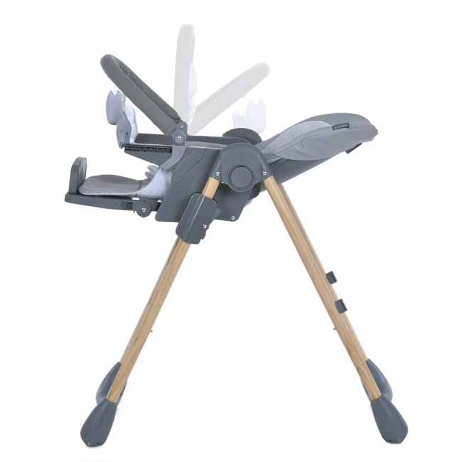 Стульчик для кормления El Camino ME 1115-W CRAFT Gray (съемный столик, дуга с подвесками, чехол, 2 колеса)