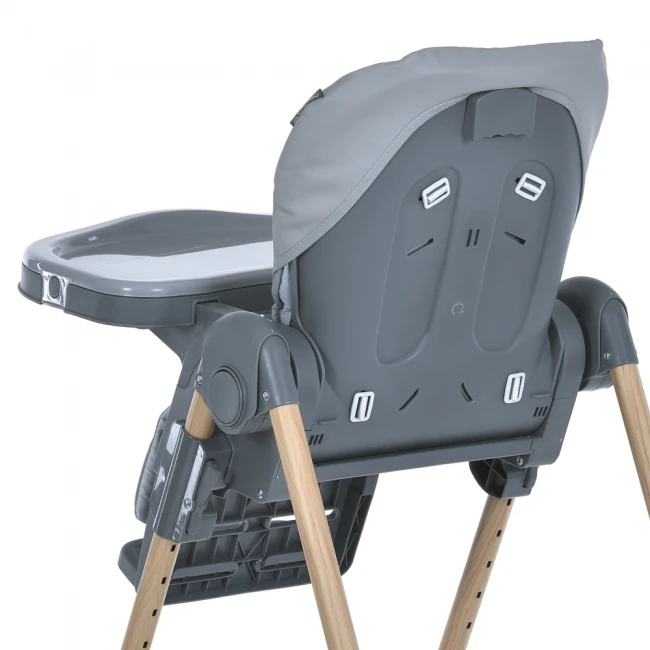 Стульчик для кормления El Camino ME 1115-W CRAFT Gray (съемный столик, дуга с подвесками, чехол, 2 колеса)