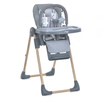 Стульчик для кормления El Camino ME 1115-W CRAFT Gray (съемный столик, дуга с подвесками, чехол, 2 колеса)