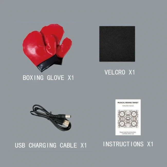 Музыкальный боксерский набор Boxing 77-3 (подсветка, музыка, bluetooth, аккумулятор, перчатки) Музыкальный боксерский набор Boxing 77-3 (подсветка, музыка, bluetooth, аккумулятор, перчатки)