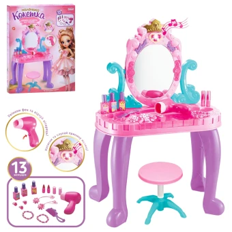 Детское трюмо Limo Toy 661-39 Маленькая кокетка (стульчик, музыка, свет)