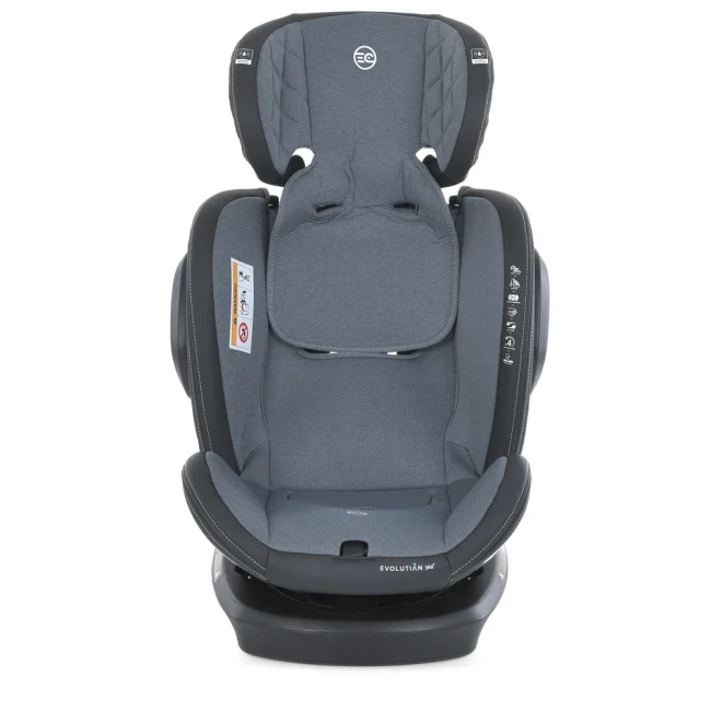 Автокресло El Camino ME 1045 EVOLUTION 2 360⁰  Royal Dark Gray, Isofix+Top Tether, от рождения до 36 кг
