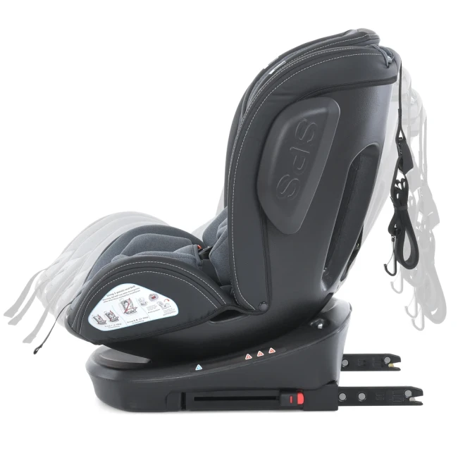 Автокресло El Camino ME 1045 EVOLUTION 2 360⁰  Royal Dark Gray, Isofix+Top Tether, от рождения до 36 кг