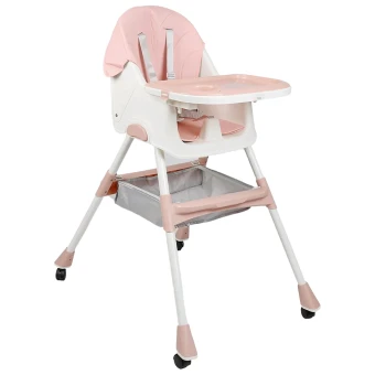 Стульчик для кормления Toti TL-41173 2в1 (съемный столик, корзинка, чехол, 4 колеса)