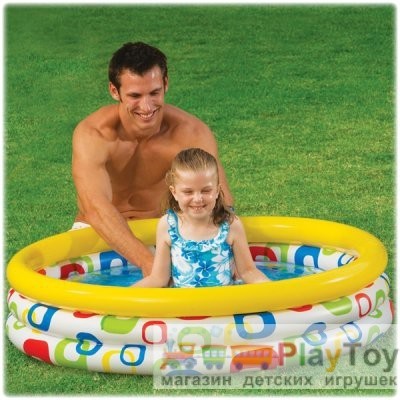 Надувной бассейн Intex (59419) Геометрические фигуры 132 литра,114 x 25 см