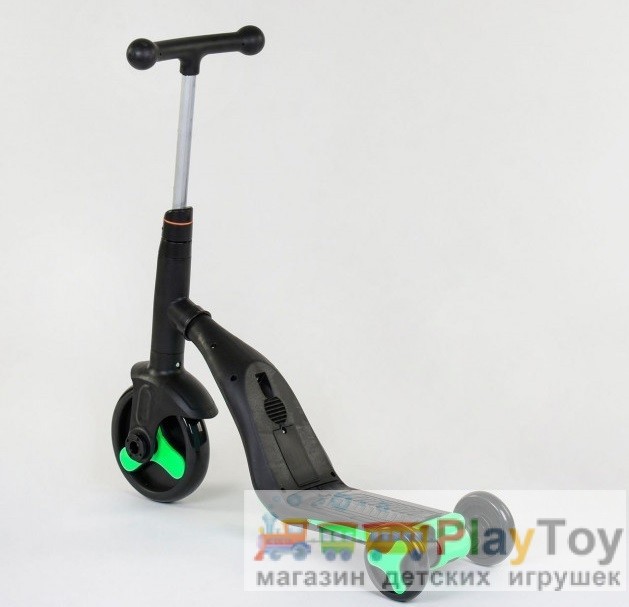 Самокат-беговел детский трехколесный Best Scooter (JT 40405) 3 в 1, Green Самокат-беговел детский трехколесный Best Scooter (JT 40405) 3 в 1, Green