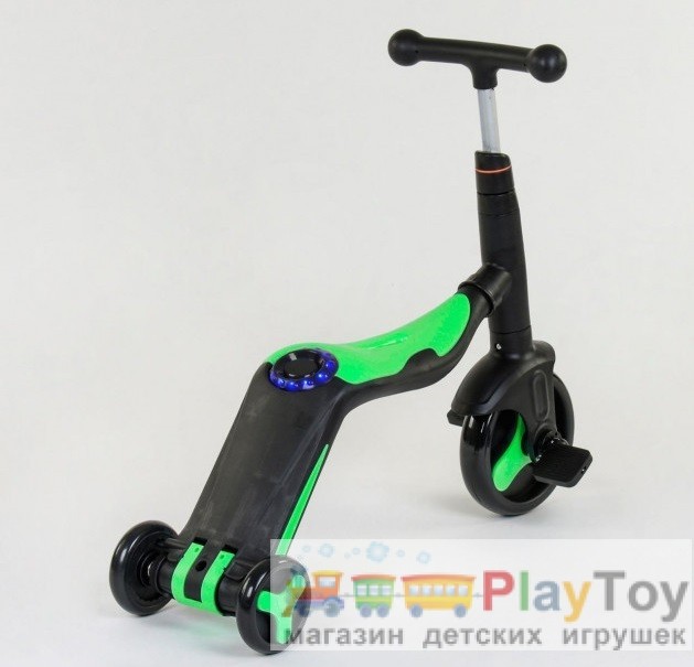 Самокат-беговел детский трехколесный Best Scooter (JT 40405) 3 в 1, Green Самокат-беговел детский трехколесный Best Scooter (JT 40405) 3 в 1, Green